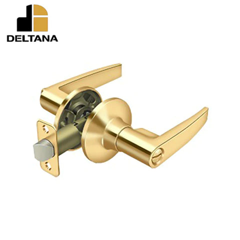 Deltana - Morant Lever Privacy - 2-3/8" Backset - 1-3/8" - 2" Door Thickness - Universal Handing - Optional Finish