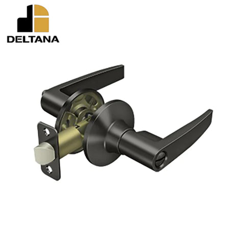 Deltana - Morant Lever Privacy - 2-3/8" Backset - 1-3/8" - 2" Door Thickness - Universal Handing - Optional Finish