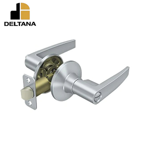 Deltana - Morant Lever Privacy - 2-3/8" Backset - 1-3/8" - 2" Door Thickness - Universal Handing - Optional Finish