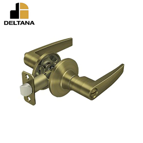 Deltana - Morant Lever Privacy - 2-3/8" Backset - 1-3/8" - 2" Door Thickness - Universal Handing - Optional Finish