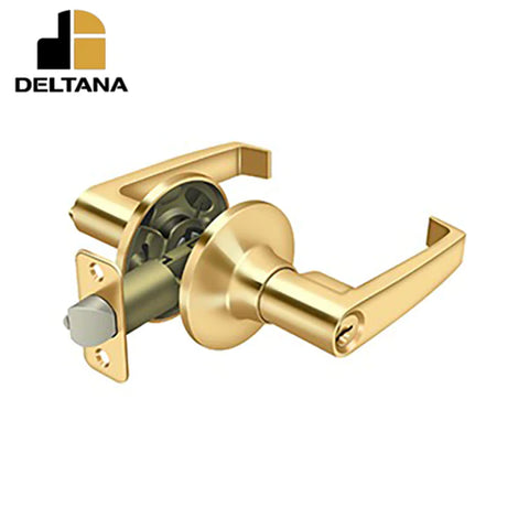 Deltana - Linstead Lever Entry - 2-3/8" Backset - 1-3/8" - 2" Door Thickness - Universal Handing - Optional Finish