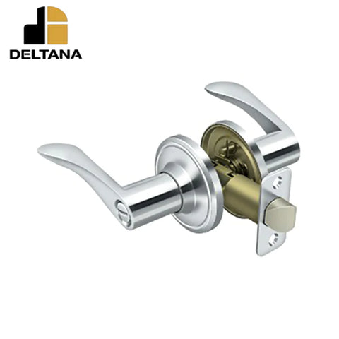 Deltana - Trelawny Lever Privacy - 2-3/8" Backset - 1-3/8" - 2" Door Thickness - Left Handed - Optional Finish