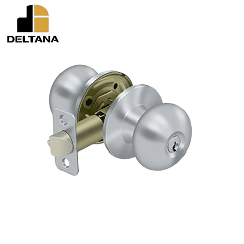 Deltana - Portland Knob Entry - 2-3/8" Backset - 1 3/8" - 1-3/4" Door Thickness - Universal Handing - Optional Finish