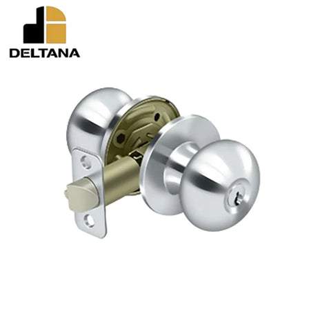 Deltana - Portland Knob Entry - 2-3/8" Backset - 1 3/8" - 1-3/4" Door Thickness - Universal Handing - Optional Finish