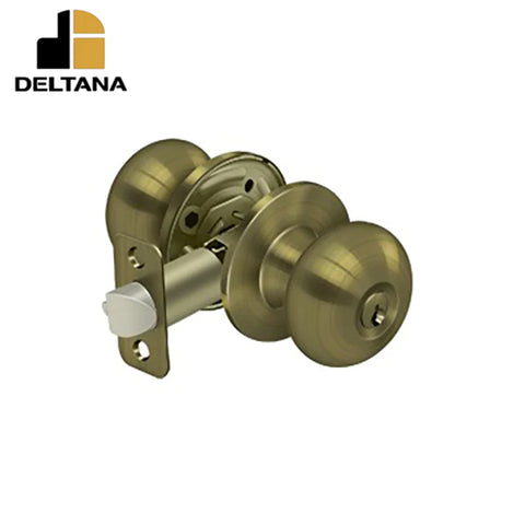 Deltana - Portland Knob Entry - 2-3/8" Backset - 1 3/8" - 1-3/4" Door Thickness - Universal Handing - Optional Finish