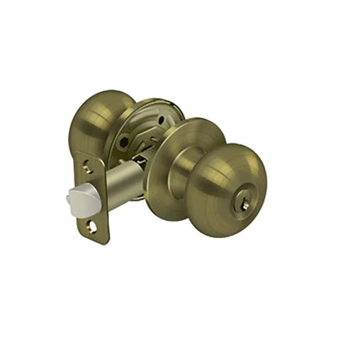 Deltana - Portland Knob Entry - 2-3/8" Backset - 1 3/8" - 1-3/4" Door Thickness - Universal Handing - Optional Finish