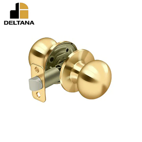 Deltana - Portland Knob Passage - 2-3/8" Backset - 1 3/8" - 1-3/4" Door Thickness - Universal Handing - Optional Finish