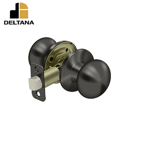 Deltana - Portland Knob Passage - 2-3/8" Backset - 1 3/8" - 1-3/4" Door Thickness - Universal Handing - Optional Finish