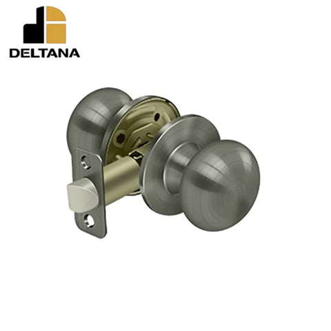 Deltana - Portland Knob Passage - 2-3/8" Backset - 1 3/8" - 1-3/4" Door Thickness - Universal Handing - Optional Finish