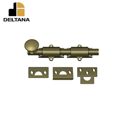 Deltana - 6" Surface Bolt - Heavy Duty - Optional Finish