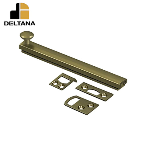 Deltana - 6" Surface Bolt - Concealed Screw - Heavy Duty - Optional Finish