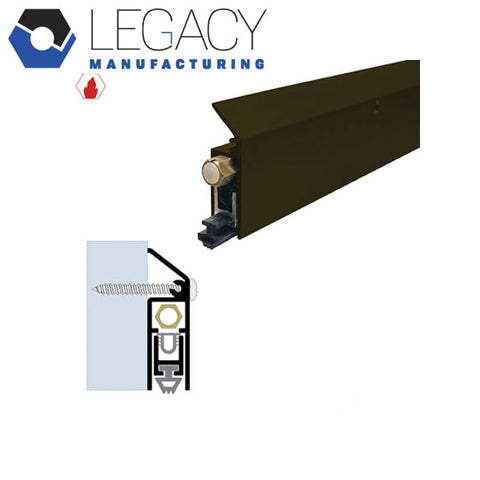 Legacy Manufacturing - 7123 - Surface Automatic Door Bottom - 19/32" x 2" - Dark Bronze Anodized Aluminum - Optional Length