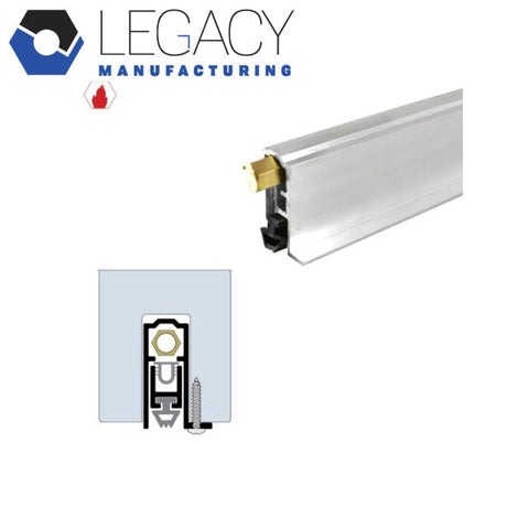 Legacy Manufacturing - 7323 - Concealed Automatic Door Bottom - 7/8" x 1-1/2" - Clear Anodized Aluminum - Optional Length