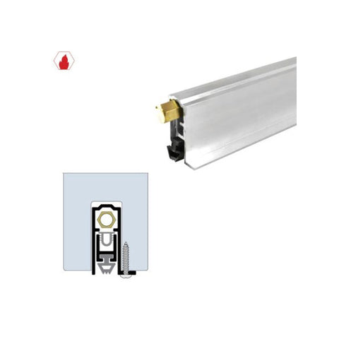 Legacy Manufacturing - 7323 - Concealed Automatic Door Bottom - 7/8" x 1-1/2" - Clear Anodized Aluminum - Optional Length