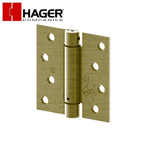 Hager - 1750 - Square Corners - Spring Hinge with Fasteners - 4" x 4" - Optional Finish