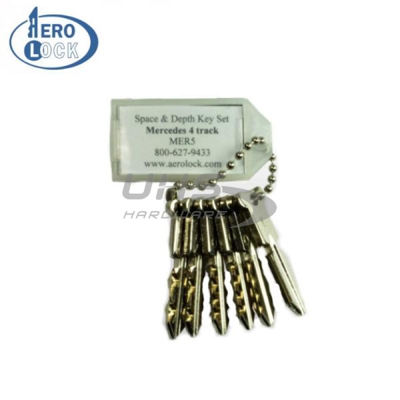 Aerolock Mercedes 4-Track S48HF-P Space & Depth Keys (MER5) - UHS Hardware