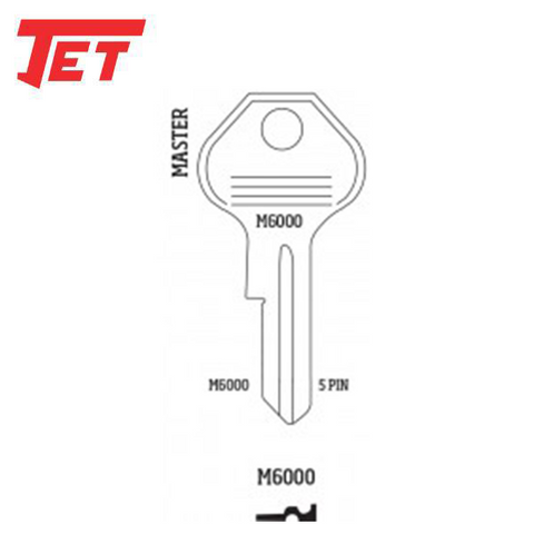 JET - M6000 - Master Lock - 5-Pin Key Blank