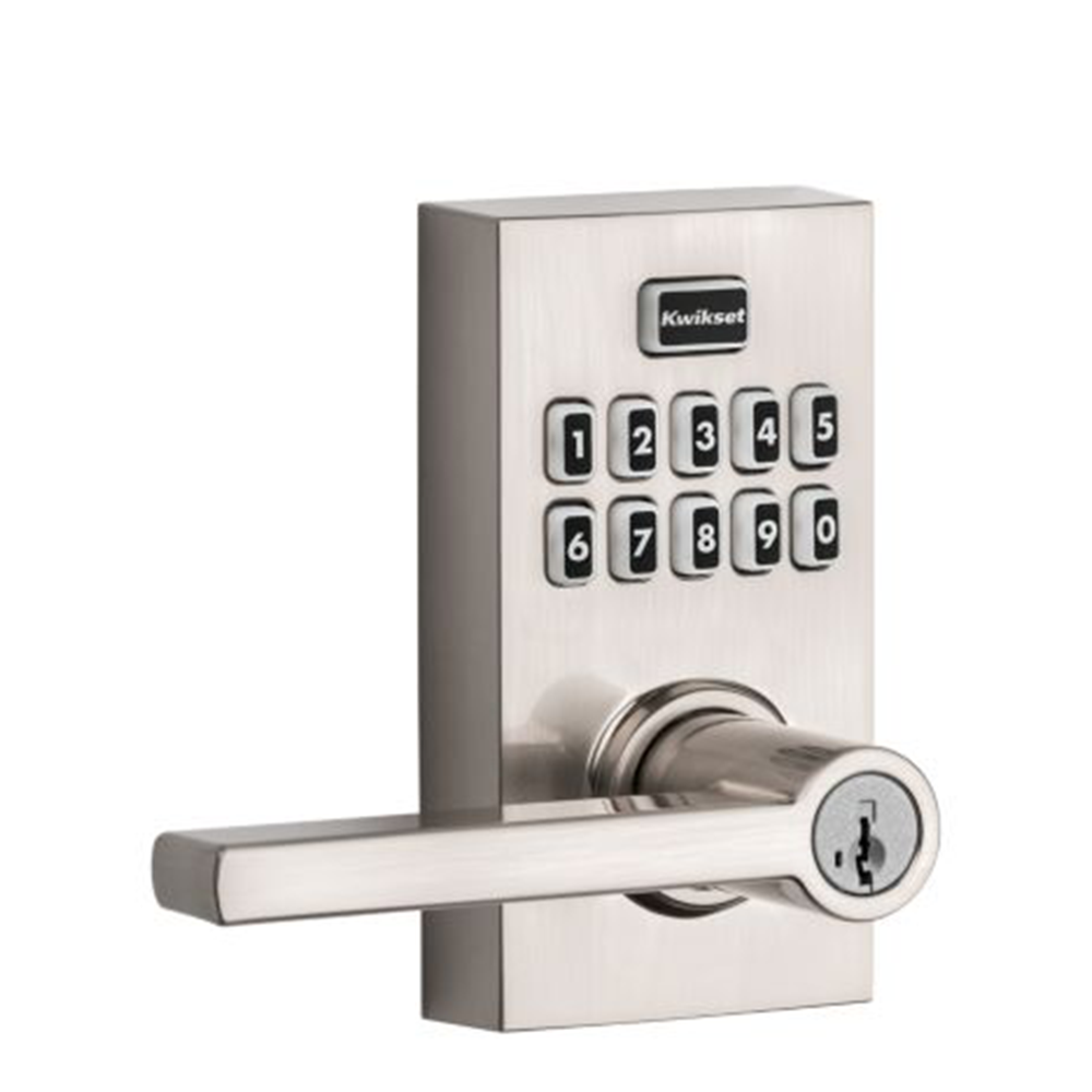 Kwikset - 917HFL - Halifax Keypad Entry Door Lever Set - Single Cylinder - Satin Nickel - SmartKey Technology - UHS Hardware