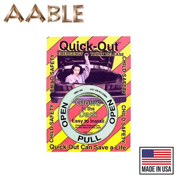 AABLE - "Quick Out" Emergency Trunk Release - Glow-in-the-Dark - UHS Hardware