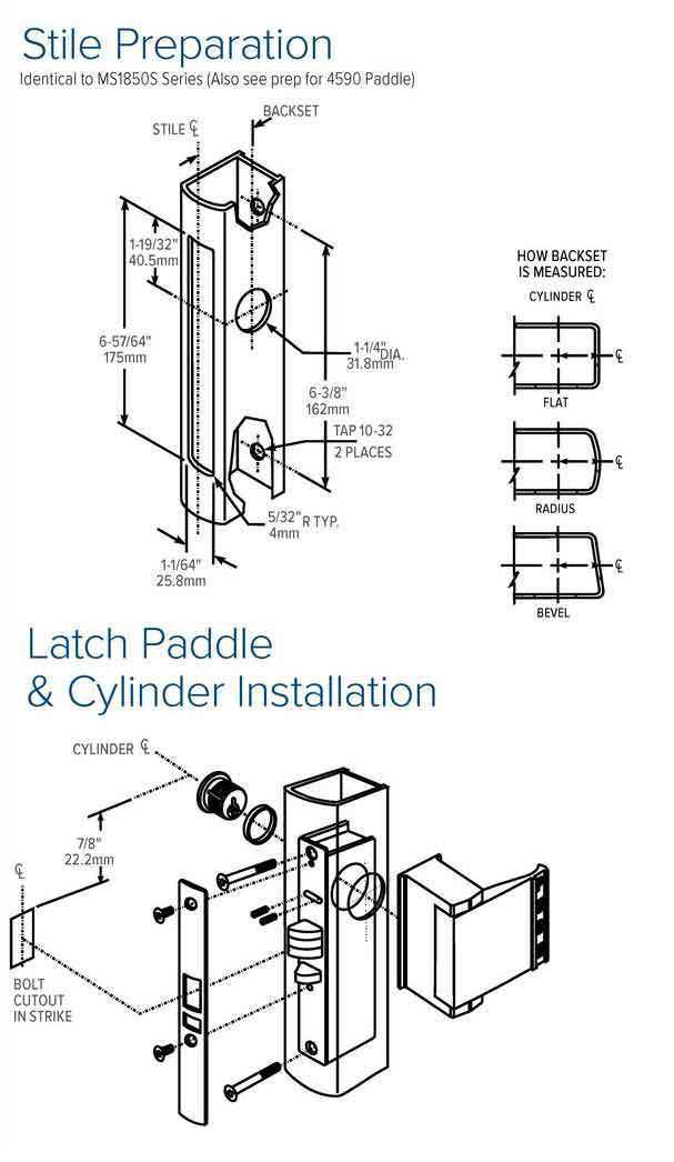 Adams Rite - 4510 - Standard Duty Deadlatch - 1-1/8" Backset - LH /RHR -  FLT/ST - Flat Faceplate - Dark Bronze - Metal Door - UHS Hardware