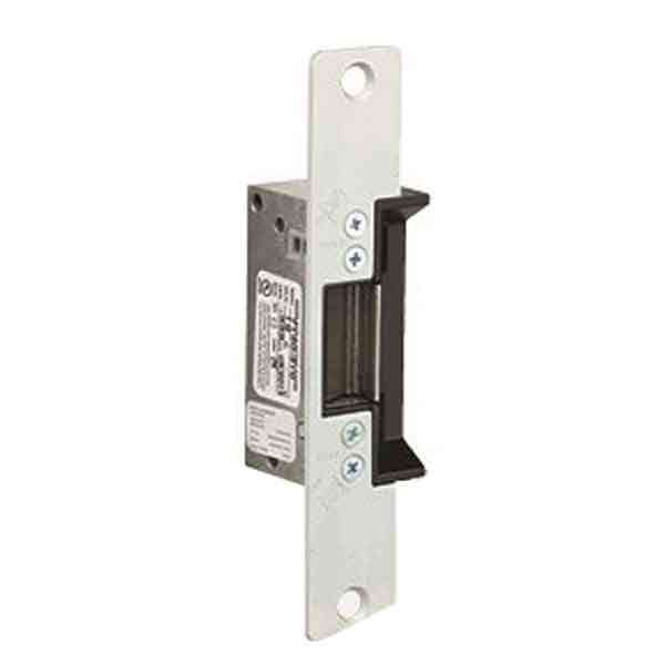 Adams Rite - 7130 - Electric Strike for Adams Rite & Cylindrical Locks -  Anodized Aluminum - Fail Secure - 1-1/4" x 6-7/8" Flat Radius Plate - 12VDC - UHS Hardware