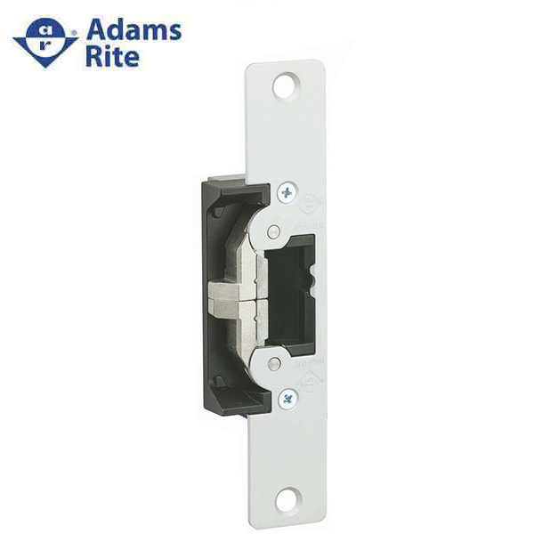 Adams Rite - 7431 - Electric Strike for Adams Rite or Deadlatches or Cylindrical Locks - 1/2" to 5/8" Latchbolt  - Clear Aluminum - Fail Safe/Fail Secure - 1-1/4" x 6-7/8" - Radius Plate - 12/24 VDC - UHS Hardware