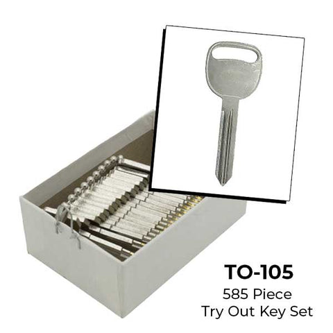 AeroLock - TO-105 - GM - Door Locks Try-Out Key Set - B106 - 585 Keys - UHS Hardware