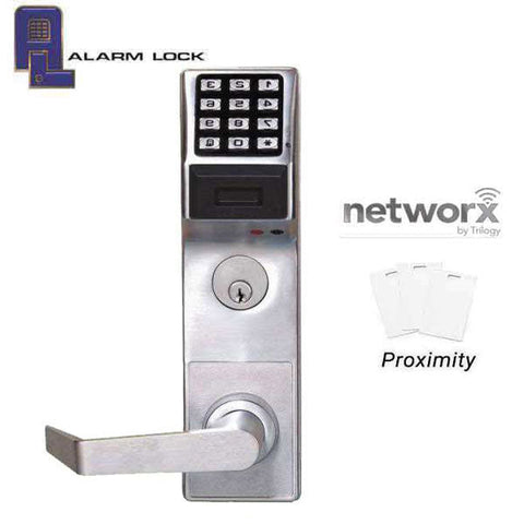 Alarm Lock Trilogy - PDL6500 - Digital Mortise Lever Lock w/ Audit trail  - Networx - (LH /RH) - 26D - Satin Chrome - UHS Hardware