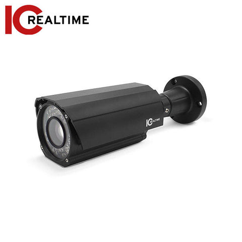 IC Realtime - AVS-ID1-V2 / 2MP HD-AVS Outdoor Mid Size License Plate Recognition Bullet Camera / Varifocal 5-50mm Lens (27.7° - 4.2°) / LPR Smart IR / 12VDC