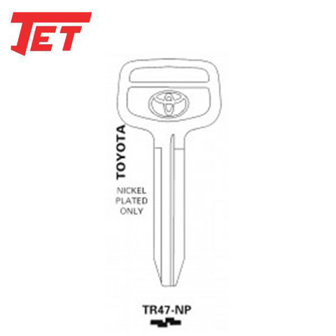 JET - TR47-NP - Toyota - Mechanical Key - Nickel Plated - UHS Hardware