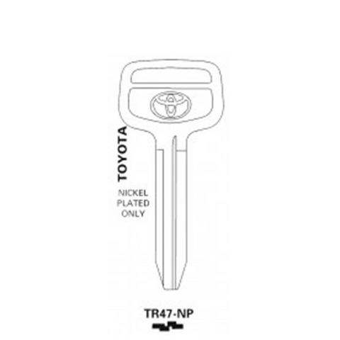 JET - TR47-NP - Toyota - Mechanical Key - Nickel Plated - UHS Hardware