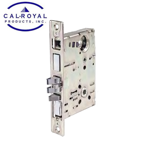 Cal-Royal - NM8050 - NM Series Mortise Lock - Heavy Duty - Office/Entrance Function - SE Escutcheon - 2 3/4" Backset - Satin Chrome - Fired Rated - Grade 1 - UHS Hardware