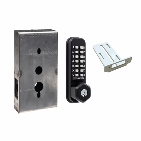 Code Locks - CL255 Gate Box Kit - Mechanical Lock - Light Duty - Dual Backset Deadlatch 2 3/8" -  2 3/4" - Mortise Tubular Latchbolt Gate Box Kit - Holdback Feature - Optional Key Override - Optional Finish - Fire Rated - Grade 2 - UHS Hardware