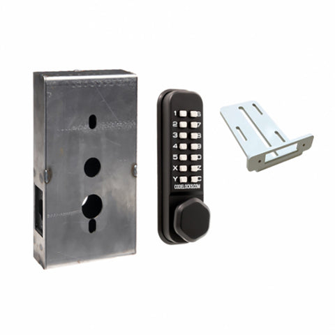 Code Locks - CL255 Gate Box Kit - Mechanical Lock - Light Duty - Dual Backset Deadlatch 2 3/8" -  2 3/4" - Mortise Tubular Latchbolt Gate Box Kit - Holdback Feature - Optional Key Override - Optional Finish - Fire Rated - Grade 2 - UHS Hardware