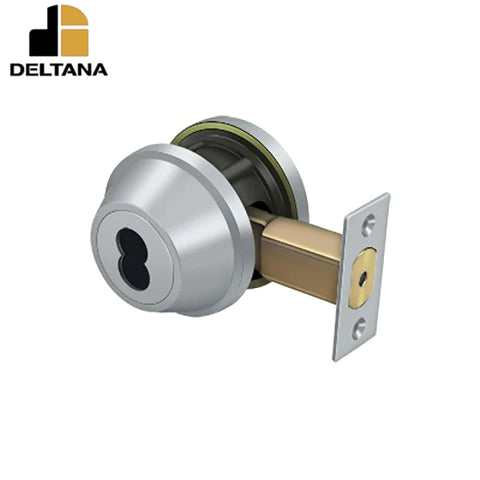 Deltana - Single Deadbolt IC Core Non CYL - Grade 2 - 2-3/4" Backset - 1-3/8" - 2" Door Thickness - Universal Handing