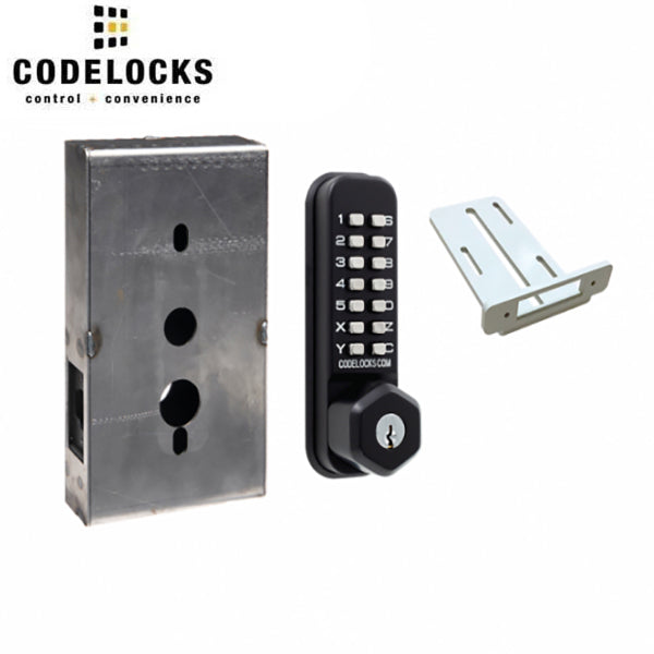 Code Locks - CL255 Gate Box Kit - Mechanical Lock - Light Duty - Dual Backset Deadlatch 2 3/8" -  2 3/4" - Mortise Tubular Latchbolt Gate Box Kit - Holdback Feature - Optional Key Override - Optional Finish - Fire Rated - Grade 2 - UHS Hardware