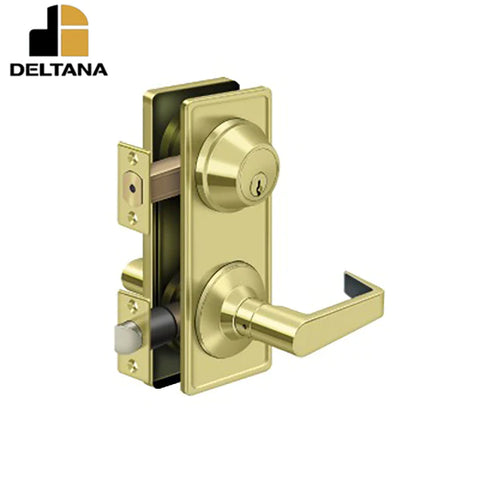 Deltana - Intercon Lock Grade 2 - Passage w/ Claredon Lever - 2-3/4" Backset - 4" Center To Center - 1-3/8" - 1-3/4" Door Thickness - Universal Handing - UL Listed w/ 1/2" Throw - Optional Finish