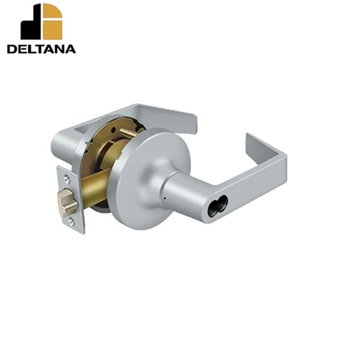 Deltana - Commercial Entry IC Core Grade 1 - Clarendon Less CYL - 2-3/4" Backset - 1-3/8" - 2" Door Thickness - Universal Handing - Optional Finish