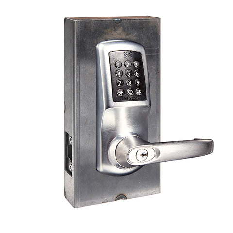 CodeLocks - CL5510 Gate Box Kit - Electronic Smart Lock - Medium Duty - Tubular Latch Bolt Gate Box Kit - Passage Mode - MIFARE - Bluetooth - Brushed Steel - Grade 2 - UHS Hardware