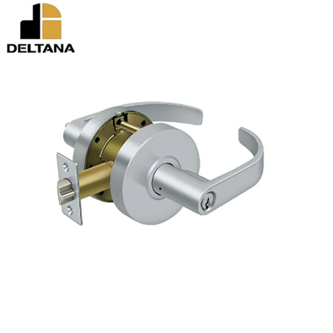 Deltana - Commercial Classroom Standard Grade 2 - Curved w/ Cyl - 2-3/4" Backset - 1-3/8" - 2" Door Thickness - Universal Handing - Latch: UL Listed w/ 1/2" Throw - Optional Finish