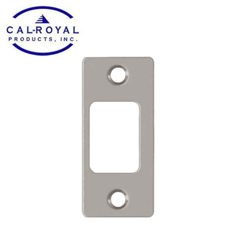 Cal-Royal - Deadbolt Strike Plate - Radius Corner - US15 - Satin Nickel