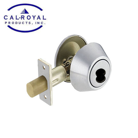 Cal-Royal - ICT220 - Standard Duty Deadbolt - Single Cylinder - Less Core - Satin Chrome - Grade 3