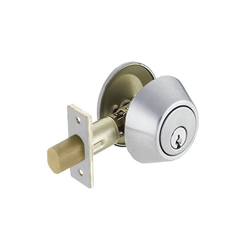 Cal-Royal - ICT220 - Standard Duty Deadbolt - Single Cylinder - Less Core - Satin Chrome - Grade 3