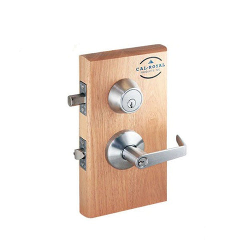 Cal-Royal - JHILDOV00 - Interconnected Leverset - Double Locking - Dover Lever - Entrance - Reversible - Satin Chrome - Grade 2