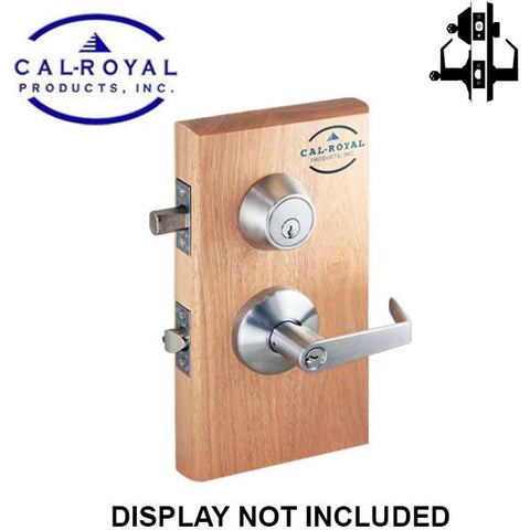 Cal-Royal - JHILDOV00 - Interconnected Leverset - Double Locking - Dover Lever - Entrance - Reversible - Satin Chrome - Grade 2