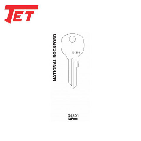 JET - D4301 - National Rockford Mailbox Key Blank - UHS Hardware