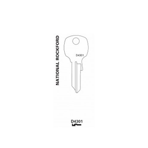 JET - D4301 - National Rockford Mailbox Key Blank - UHS Hardware