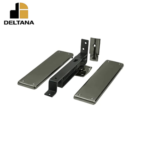 Deltana - Spring Hinge - Double Action w/ Solid Brass Cover Plates - Universal Handing - Optional Finish