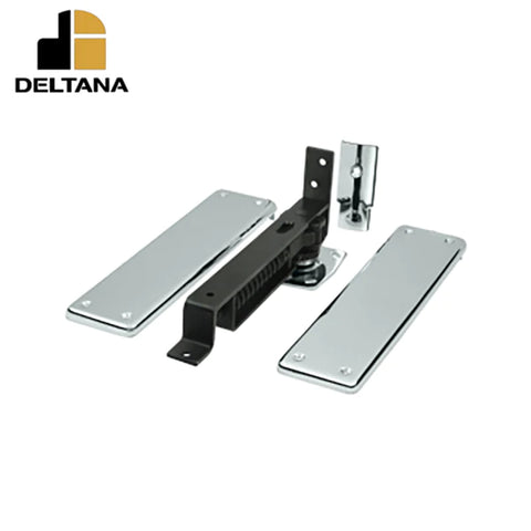 Deltana - Spring Hinge - Double Action w/ Solid Brass Cover Plates - Universal Handing - Optional Finish