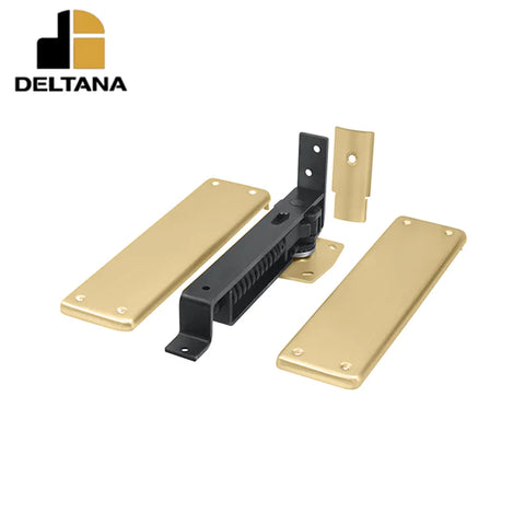 Deltana - Spring Hinge - Double Action w/ Solid Brass Cover Plates - Universal Handing - Optional Finish